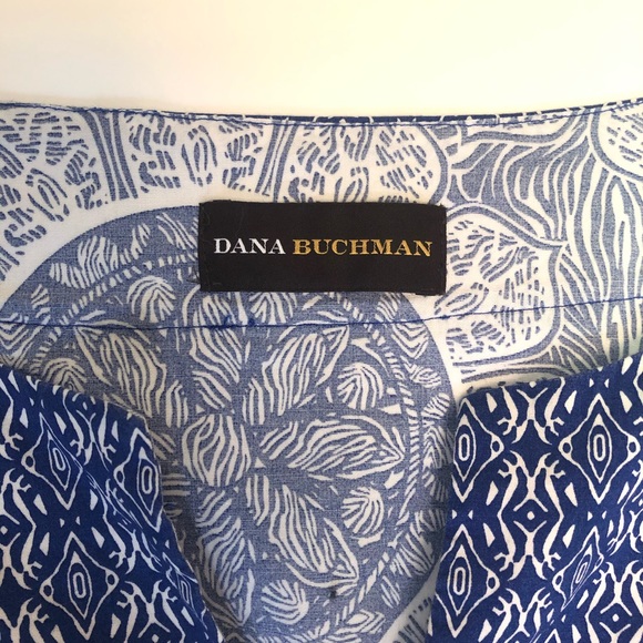 🛍Dana Bachman blue/white flowy blouse - Picture 4 of 6